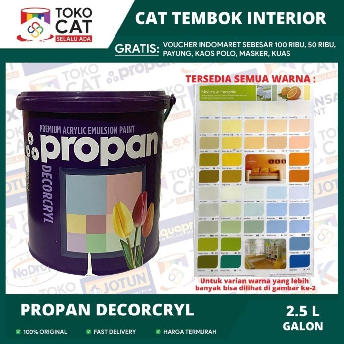 Jual Cat Tembok Dalam Propan Decorcryl Di 400 Tinting Bisa Request Warna 25 Liter Galon Cat 9654