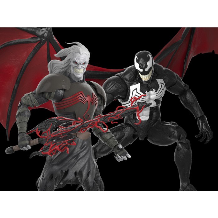 Action Figure Marvel Legends Spider-Man 60° Anniversario, Confezione 2 Con Knull E Venom 15 Cm