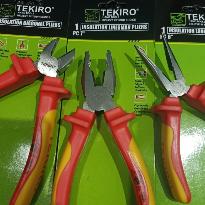 Jual Tang Listrik Tekiro Pc Tang Potong Lancip Kombinasi Tekiro Terlaris Shopee