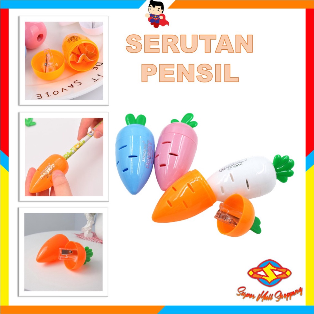 Jual SMS Peraut Pensil Motif Wortel Rautan Pensil Karakter Tikus Lucu ...