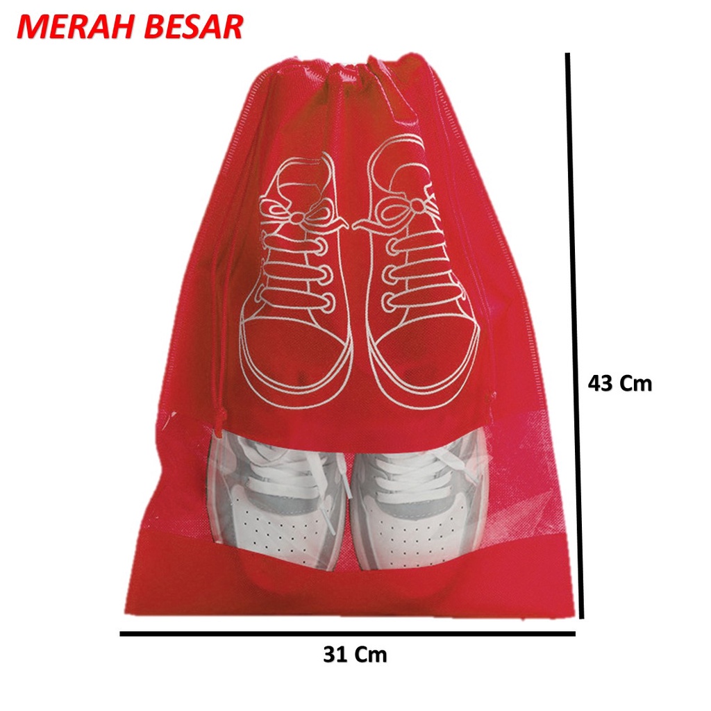 Jual Tas Serut Sepatu Shoes Bag Penyimpanan Sepatu dan Sendal Kantong