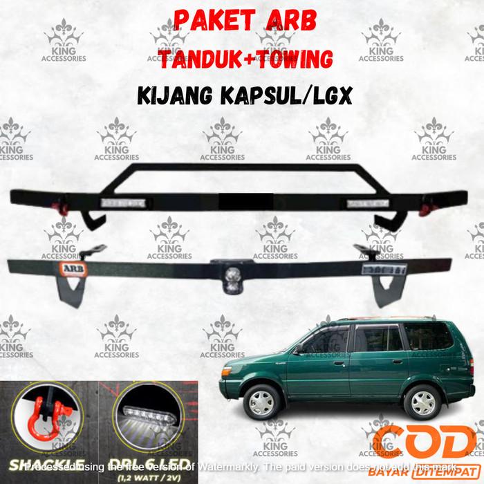 Jual Paket Lengkap Tanduk Depan Towing Belakang Besi Arb Kijang Kapsul