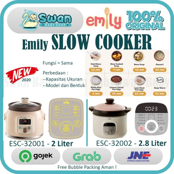 Jual Emily Slow Cooker 2L And 2.8L / Mpasi Bayi Shopee Indonesia