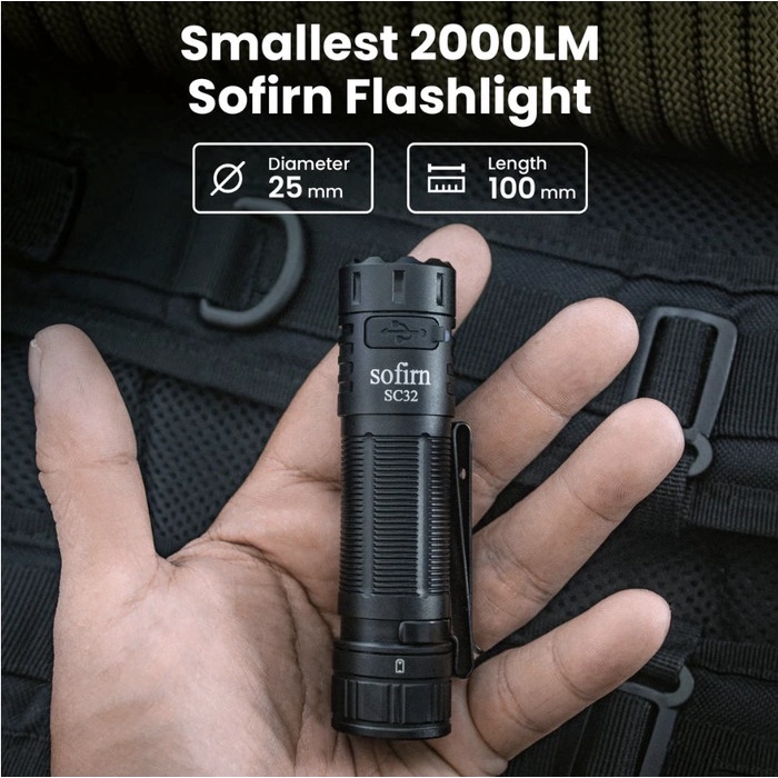 Jual Sofirn Sc32 Senter Led Sst40 2000 Lumen Tactical Usb-C Edc ...
