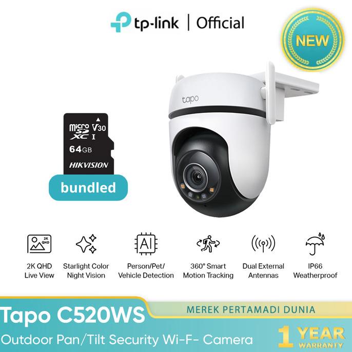 Jual TP-Link Tapo C520WS 2K QHD CCTV Outdoor Pan/Tilt Security Wi-Fi ...