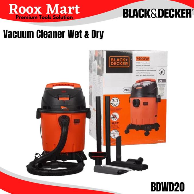 Jual Vacuum Cleaner Wet & Dry 20L Vakum Black+Decker BDWD 20 BDWD20