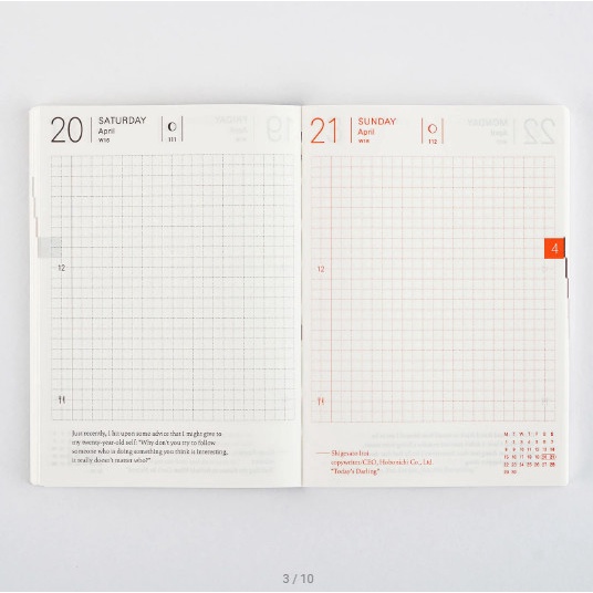 Jual Hobonichi Techo 2024 A6 English Planner Book Jan Start Hobonichi