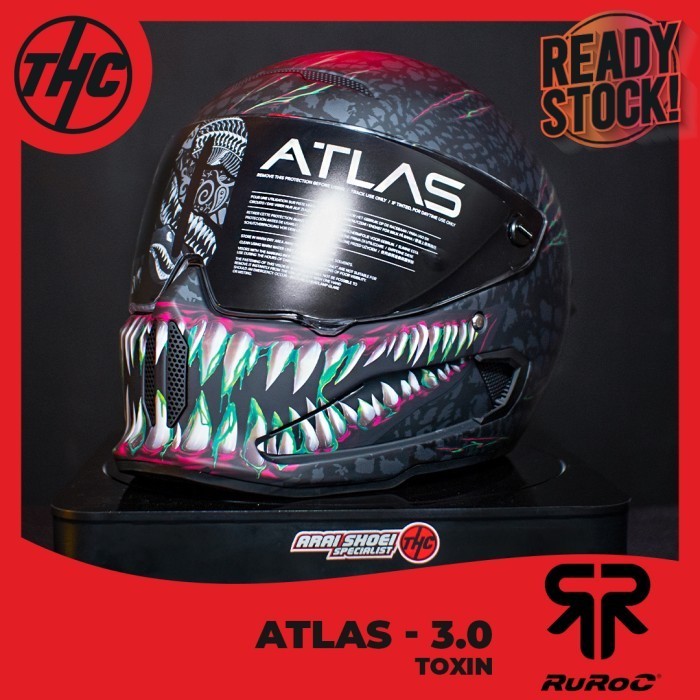 Jual [New] Ruroc Atlas 3.0 Toxin Full Face Helmet Berkualitas | Shopee  Indonesia