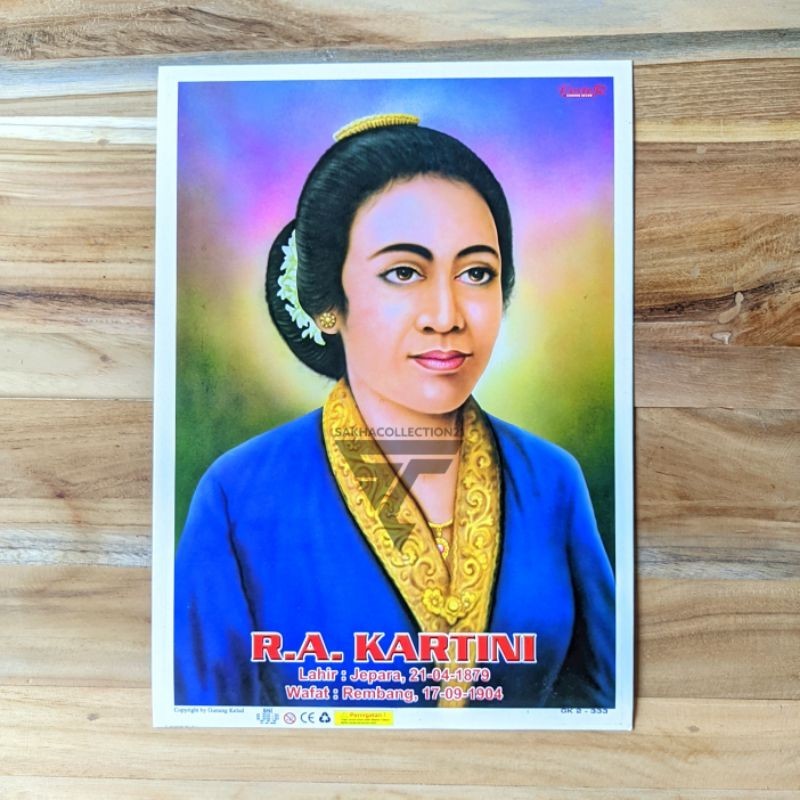 Jual Poster Gambar Pahlawan Ra Kartini / Pahlawan Nasional Indonesia