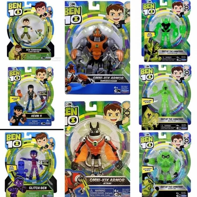 Jual Ben 10 Ben10 Diamondhead Heatblast Overflow Jetray Rath Playmates