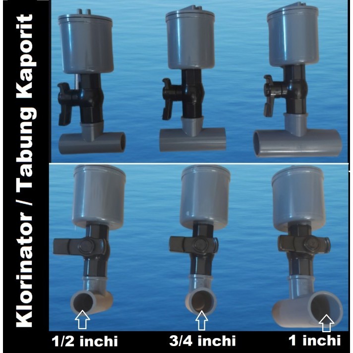Jual Tabung Kaporit / Klorinator dilengkapi Tuas ON / OFF | Shopee ...