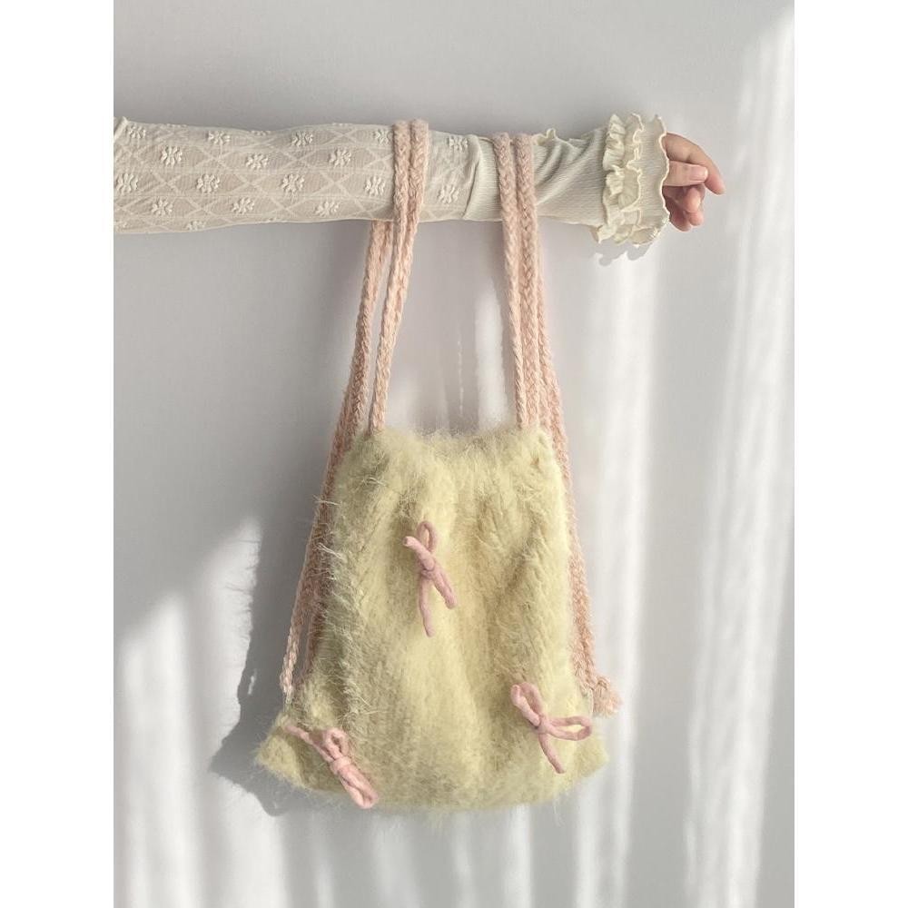 Jual Tas Bahu Serut Wanita Tas Kain Busur Tas Ransel Kuning Multi Gadis ...