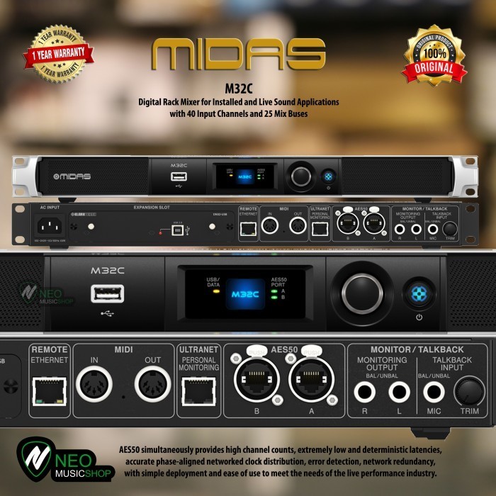 Jual PROMO MIDAS M32C DIGITAL RACK MIXER FOR INSTALLED AND LIVE SOUND # ...