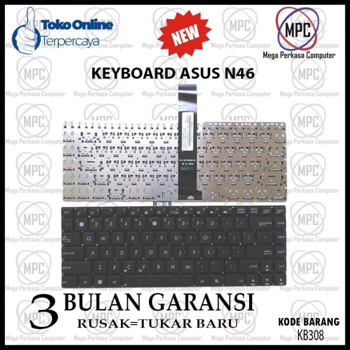 Jual Keyboard Laptop Asus N46 N45 Hitam Best | Shopee Indonesia