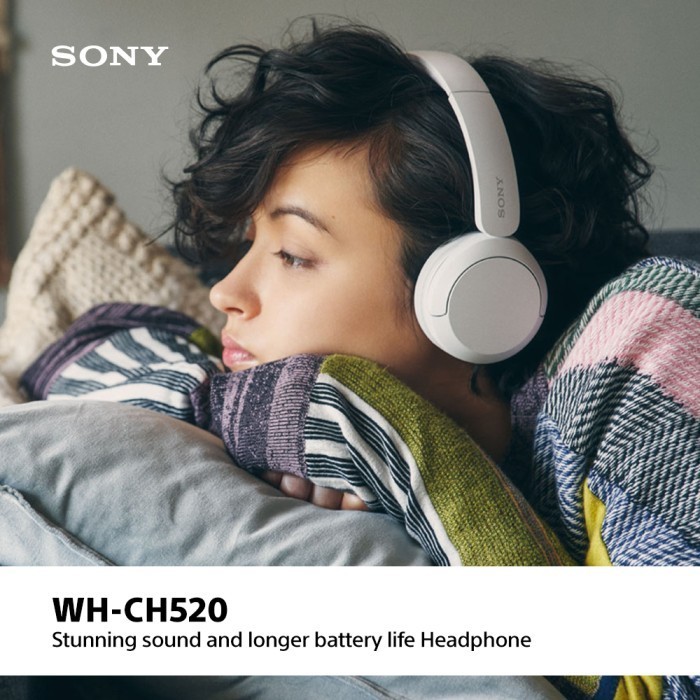 Jual SONY WH-CH520 White On Ear Wireless Headphone / CH520 / CH-520 ...