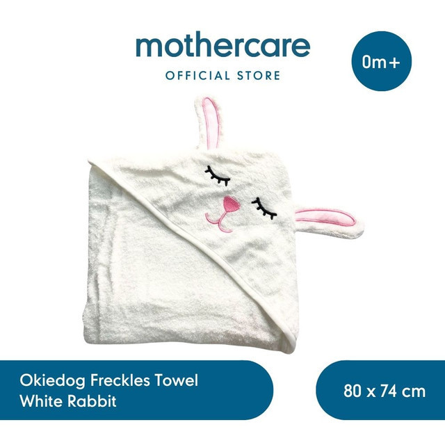 Jual Okiedog Freckles Towel White Rabbit - Handuk Mandi Anak Bayi ...