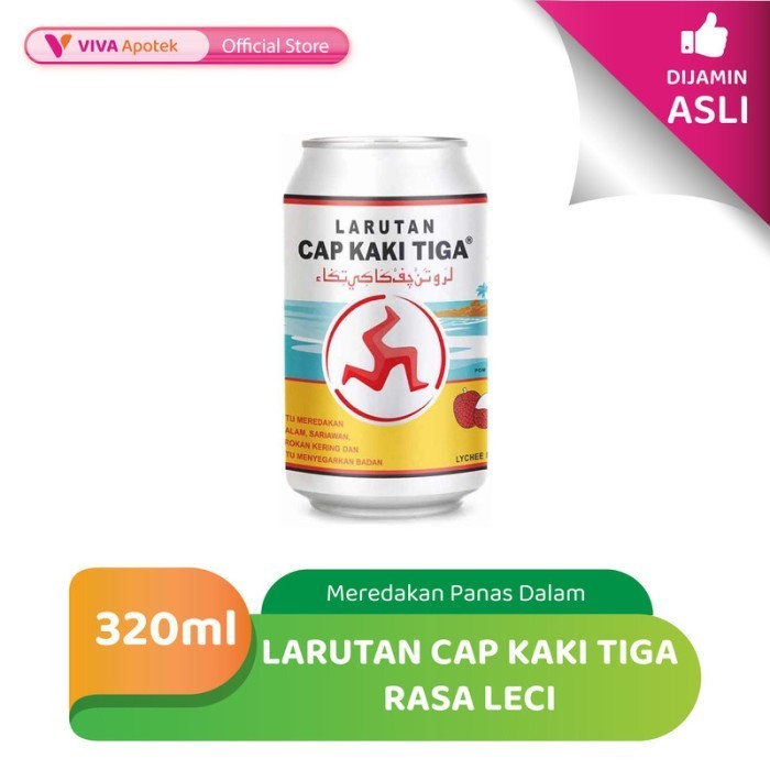 Jual Larutan Cap Kaki Tiga Rasa Leci untuk Meredakan Panas Dalam (320 ...
