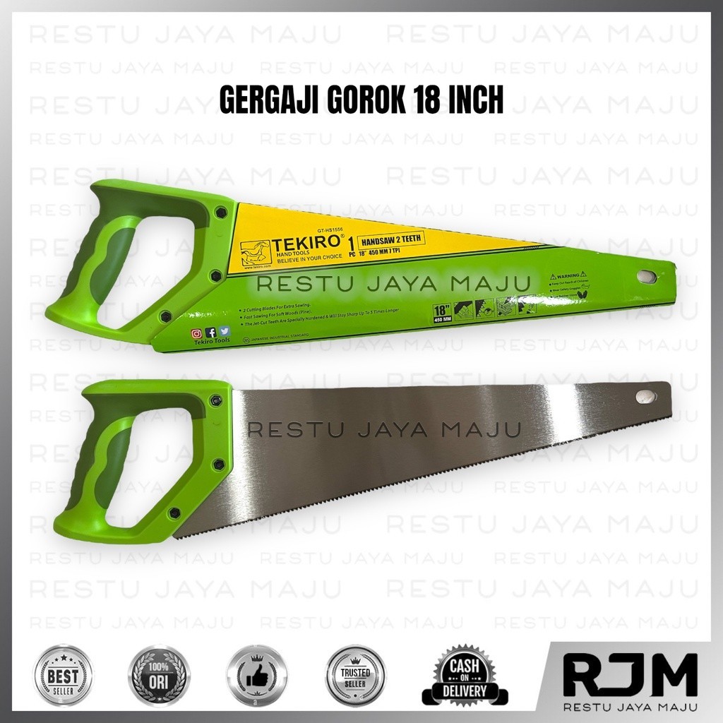 Jual [12 pcs] TEKIRO Gergaji Gorok 2 Asah Graji Dua Mata Gg TPR 18 inch ...