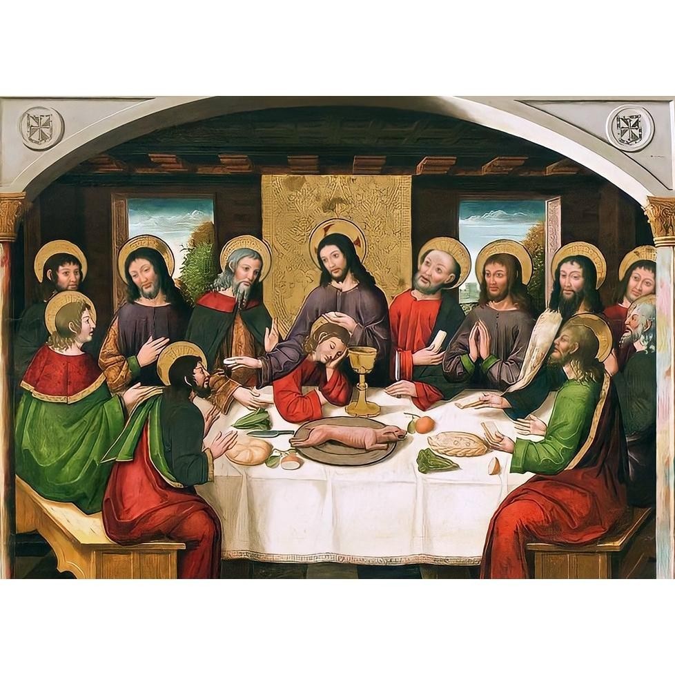 Jual Lukisan Poster Cetak Cetak Big Jumbo Foto The Last Supper Tuhan Yesus Ukuran X Cm