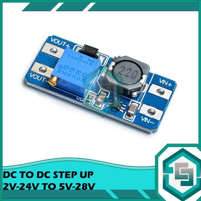 Jual STEP UP MT3608 ADJUSTABLE STEP UP MODULE BOOST DC 2A 2V-24V TO 5V ...