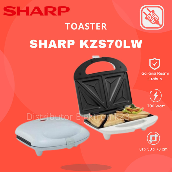 Jual Sharp Toaster Roti Kzl 70Lw / Pemanggang Roti Bakar Listrik Low ...