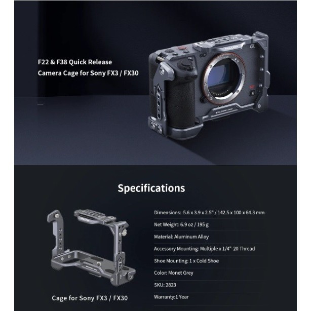 Jual Ulanzi Falcam F38 Quick Release Camera Cage Sony Fx3 / Fx30 2823