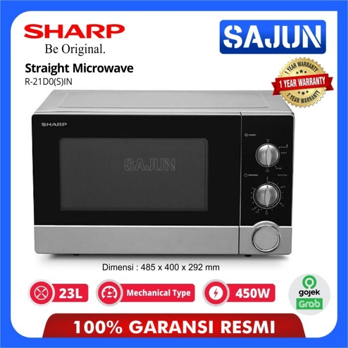 Jual Sharp R21D0 Straight Microwave Oven 23 Liter R21D0(S)In Shopee