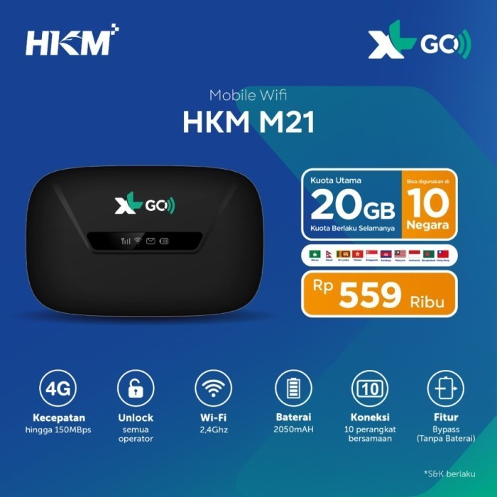 Jual MIFI ROUTER HKM M21 XL GO MODEM WIFI 4G LTE HKM M21 TELKOMSEL UNLOCK Shopee Indonesia