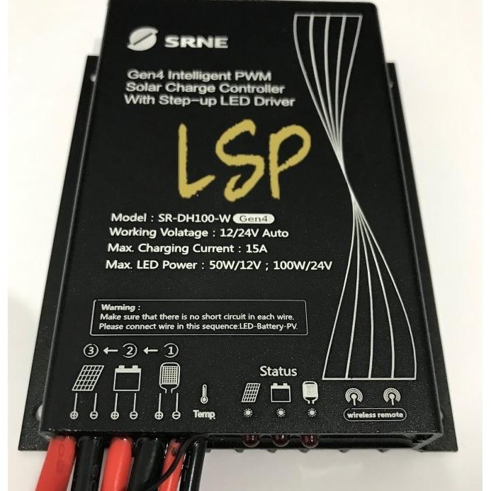 Jual Srne Solar Charge Controller All In One 15A Sr-Dh100 Auto 12V/24V ...