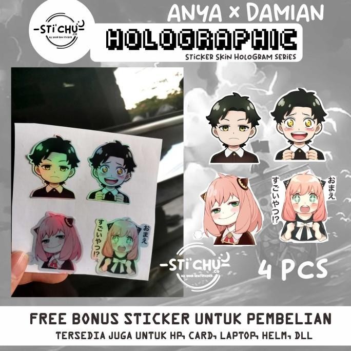 Jual Stiker Sticker hologram Anime Anya Forger n Damian Spy x family ...