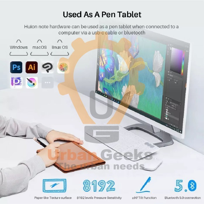Jual Smart Notebook Drawing Tablet Recording Multifungsi Huion Note X10 ...