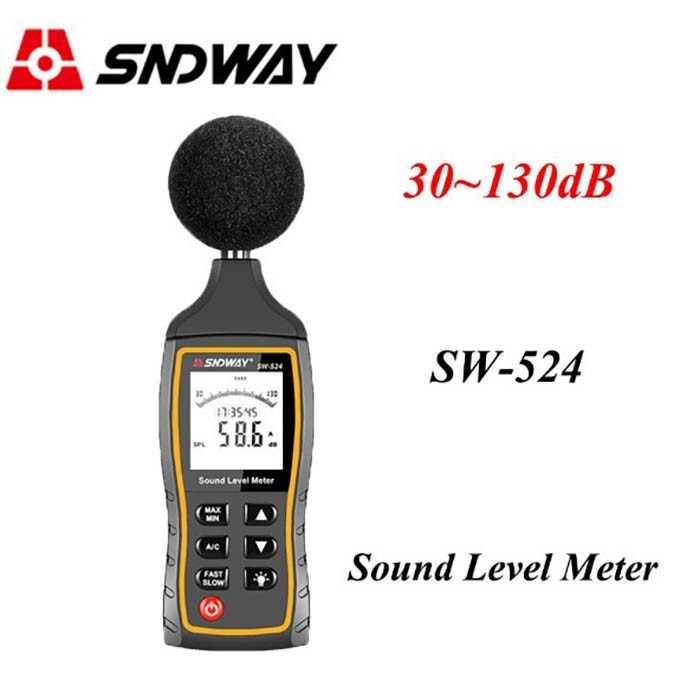 Jual Sound Level Meter Sndway SW524 Data Logger SW-524 Noise Tester USB ...