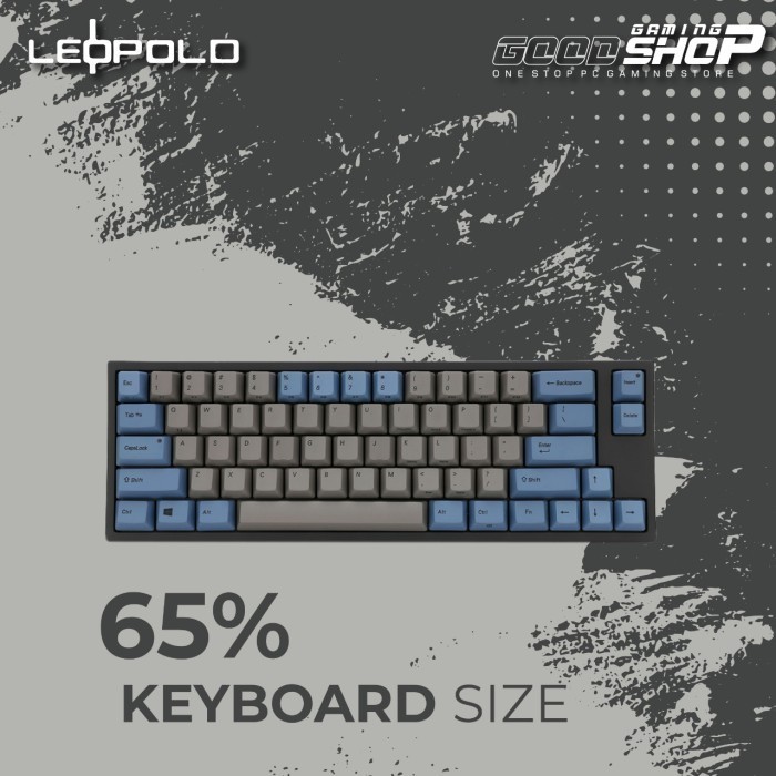 Jual Leopold Fc660C Grey / Blue Dye Sub Pbt Mechanical Gaming