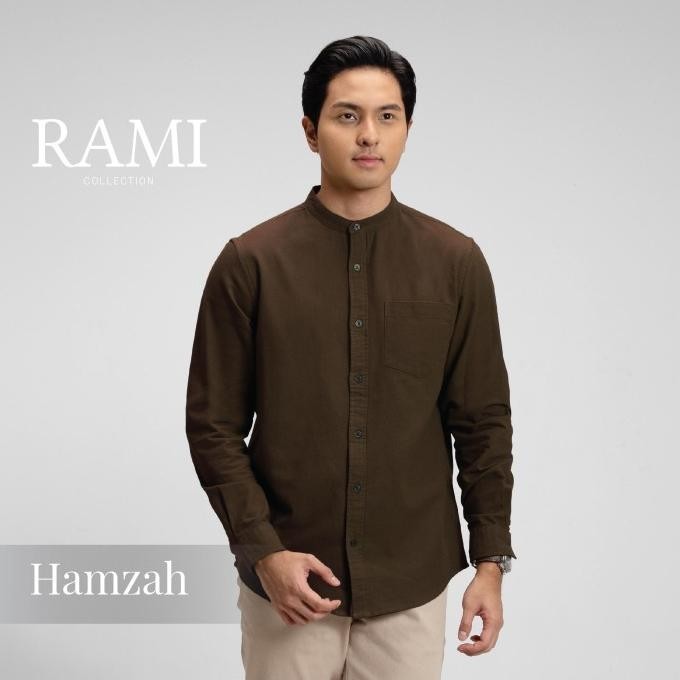 Jual CUTOFF Hamzah Kemeja Koko Rami Basic Polos Pria Panjang New Colors ...