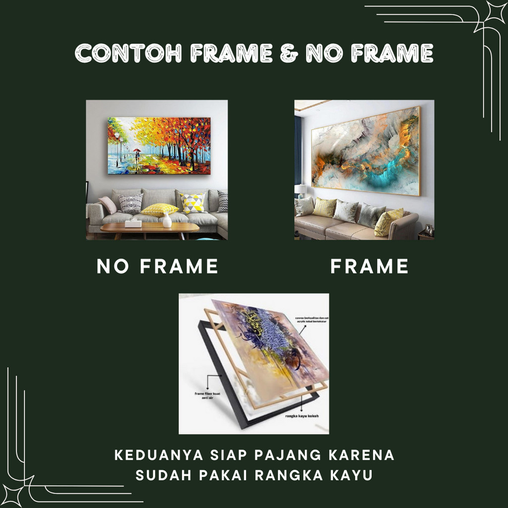 Jual Lukisan Pohon Warna Gold Teksture Tebal Modern Estetik 3D Hiasan ...