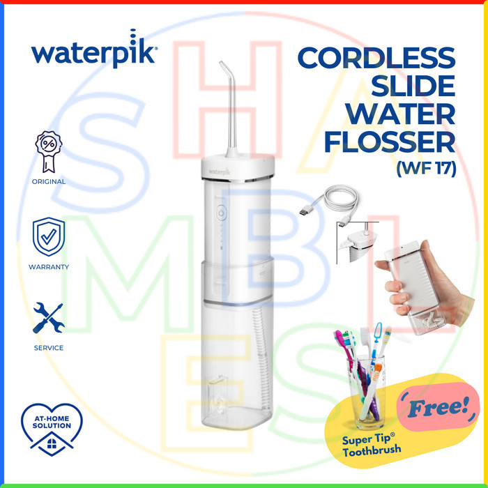 Jual Water Flosser Waterpik Cordless Slide WF 17 Oral Irrigator Unit ...