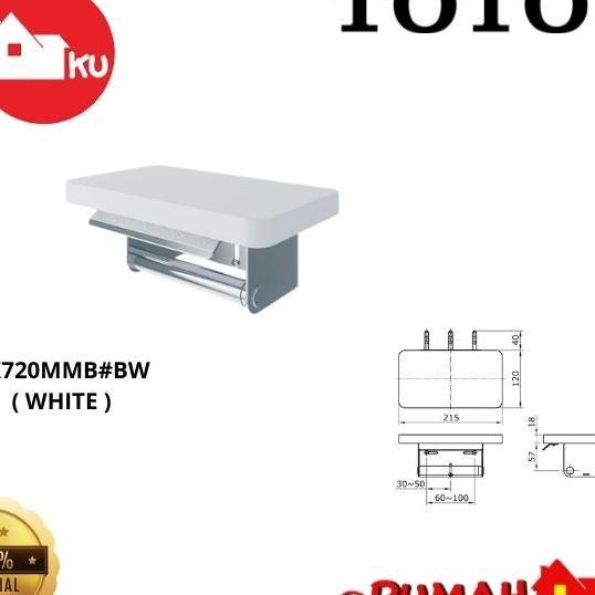 Jual Toto Tempat Tissue Tx720Mmb#Bw R Holder W/ Shelf (White) | Shopee ...