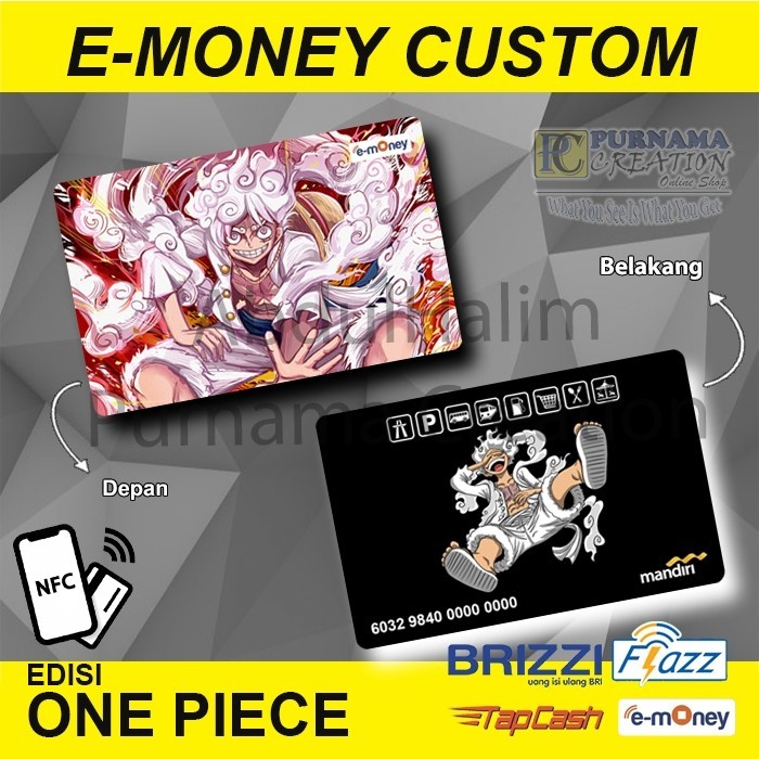 Jual Emoney Etoll Flazz Brizzi Tapcash Custom Edisi One Piece | Shopee ...