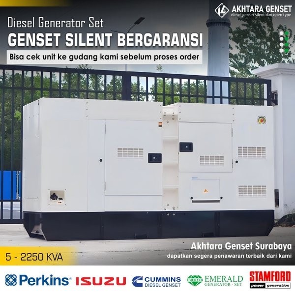 Jual Harga Mesin Genset Silent 250 Kva 300 Kva 350 Kva Perkins Cummins Isuzu Emerald Stamford 8809