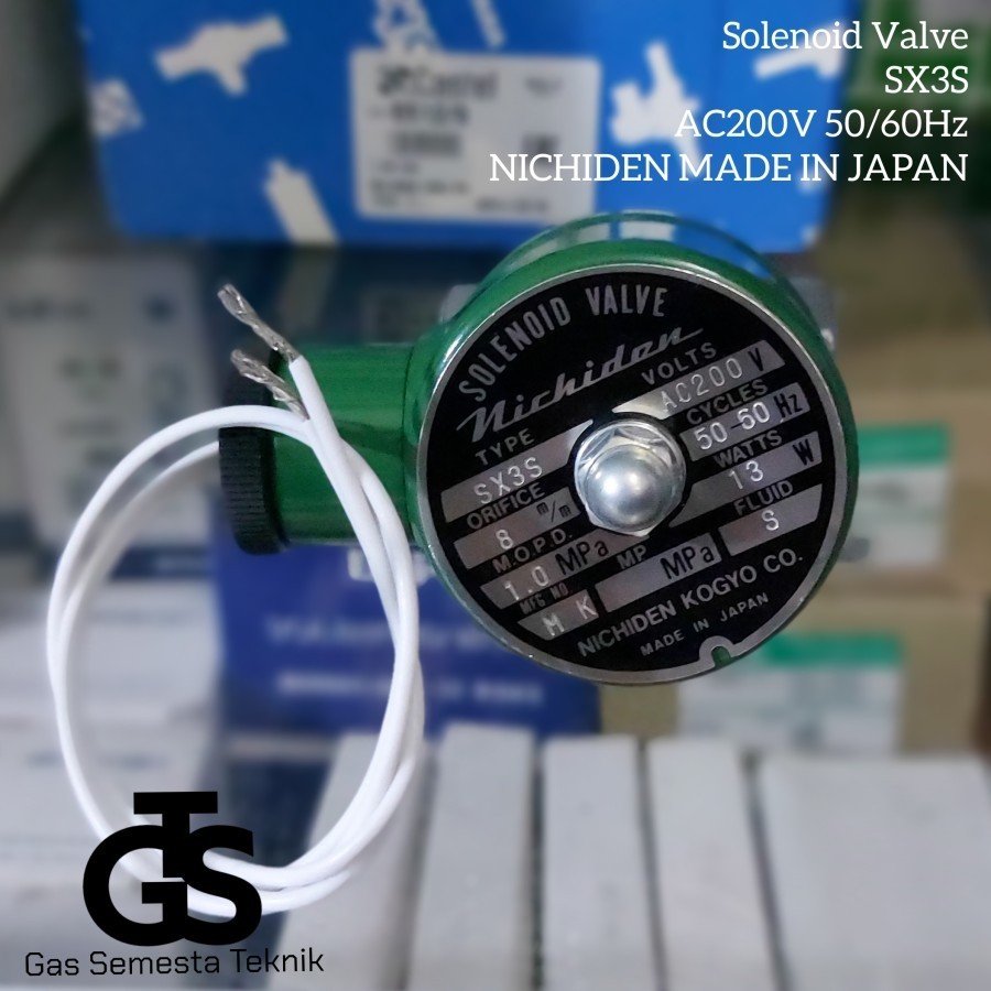 Jual SELENOID VALVE SX3S NICHIDEN | SOLENOID VALVE NICHIDEN SX3S 200V ...