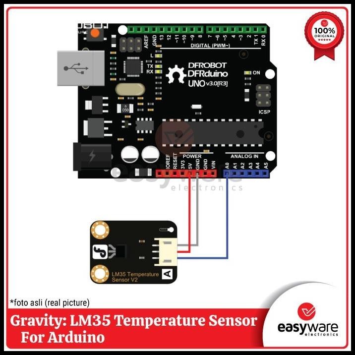 Jual GRATIS ONGKIR DFROBOT LM35 TEMPERATURE SENSOR FOR ARDUINO GRAVITY