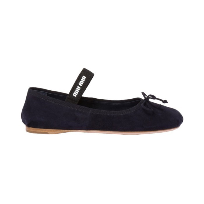 Shade leather ballerinas with elastic bands