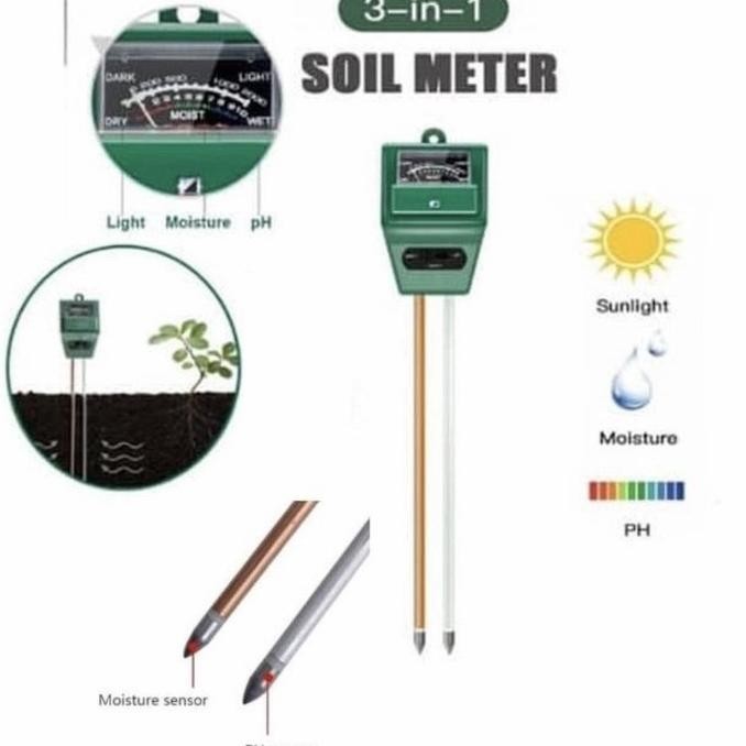 Jual Alat Ukur PH Meter Tanah Digital Backlight Soil Survey 4 in 1 3in1 Carestaresti Shopee
