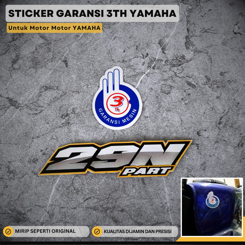 Jual PRINTED TERBAIK | Sticker stiker logo garansi 3th 3thn 3 tahun ...