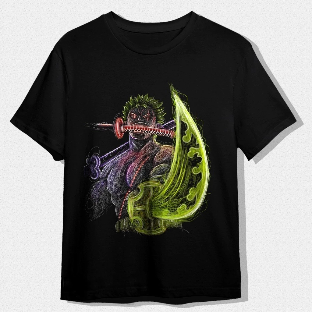 Kaos Premium Streetwear Jepang CDDY.ID - Zoro Fiber One Piece untuk Gaya Trendi Anda