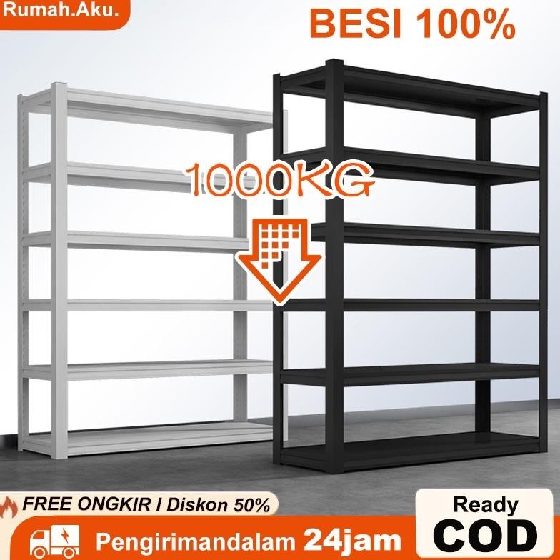 Jual Besi 100%Rak Besi Siku/Rak Besi Siku 5 Susun/Rak Penyimpanan Besar ...