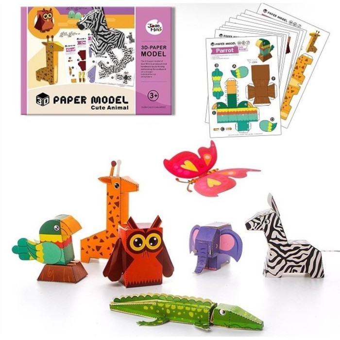 Jual Mainan Kertas Lipat 3D - Paper Craft Joan Miro -Origami -Activity ...