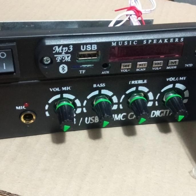 Jual rangkaian modul power ampli speaker aktif mono plus USB blototh