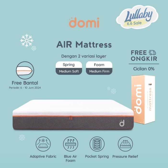 Jual Domi Air Mattress - Kasur Pocket Spring Bed Busa Cooling Foam Air ...