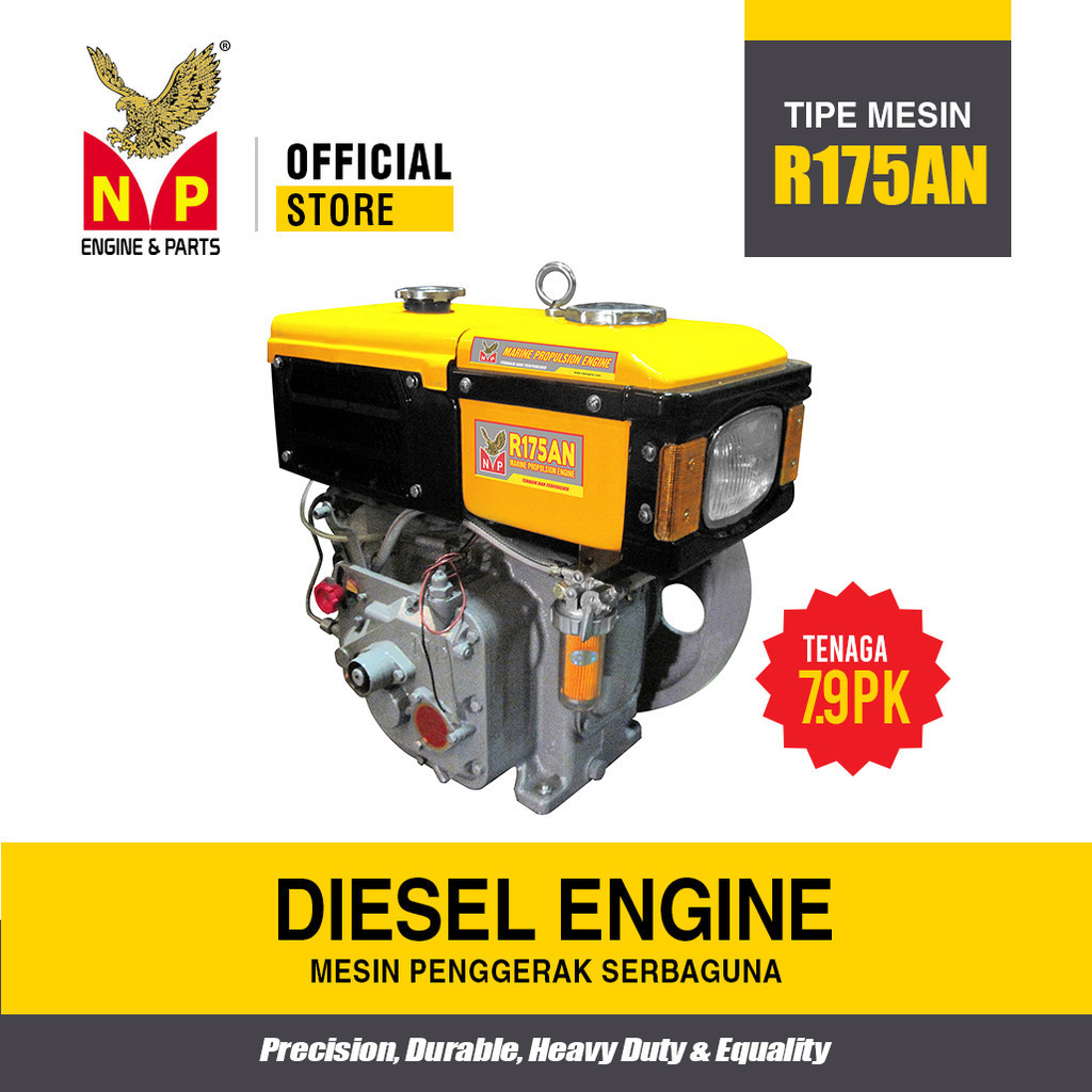 Jual NP - Diesel Engine R175AN / Mesin Diesel R175AN Radiator Dan Lampu ...
